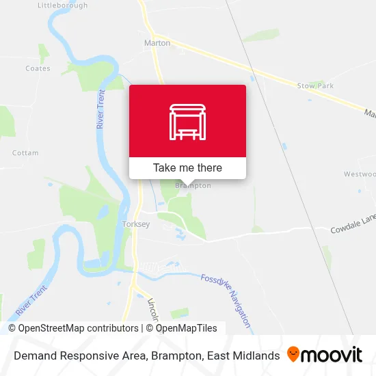 Demand Responsive Area, Brampton map