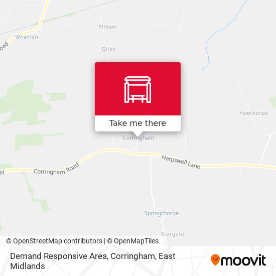 Demand Responsive Area, Corringham map