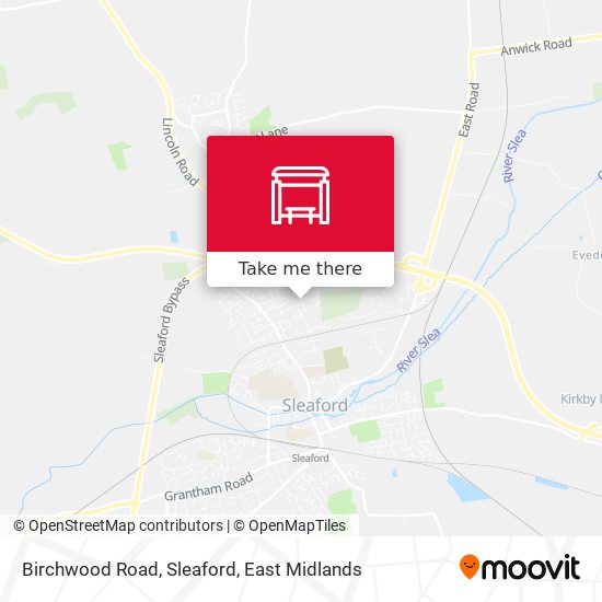 Birchwood Road, Sleaford map