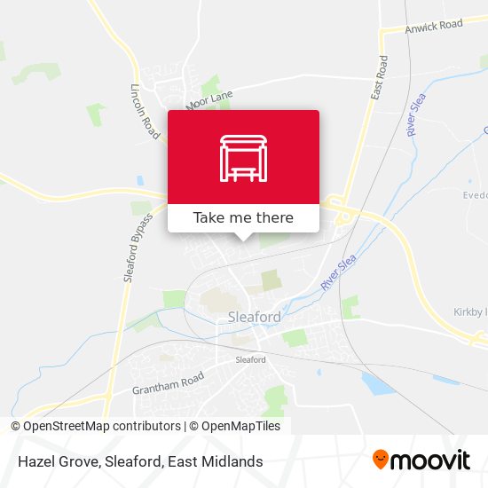 Hazel Grove, Sleaford map