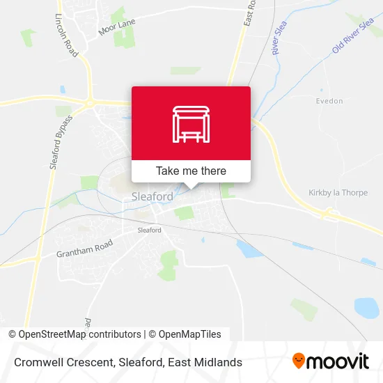 Cromwell Crescent, Sleaford map