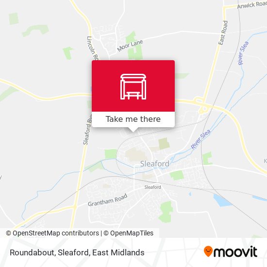 Roundabout, Sleaford map