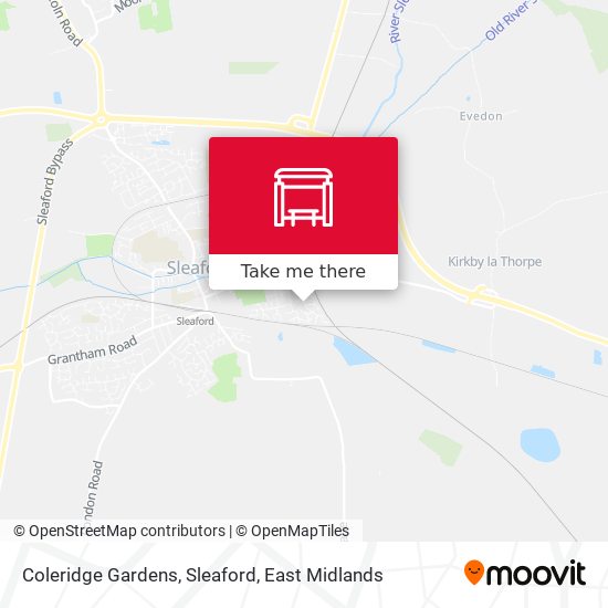 Coleridge Gardens, Sleaford map