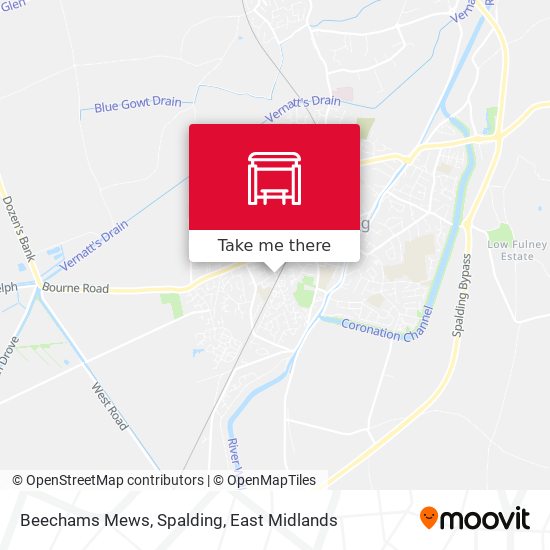 Beechams Mews, Spalding map