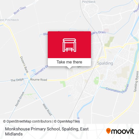 Monkshouse Primary School, Spalding map