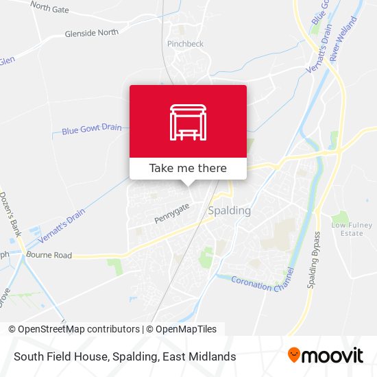 South Field House, Spalding map
