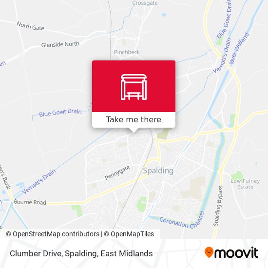 Clumber Drive, Spalding map