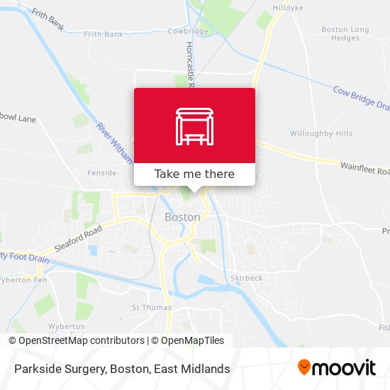 Parkside Surgery, Boston map