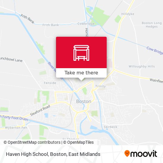 Haven High School, Boston map