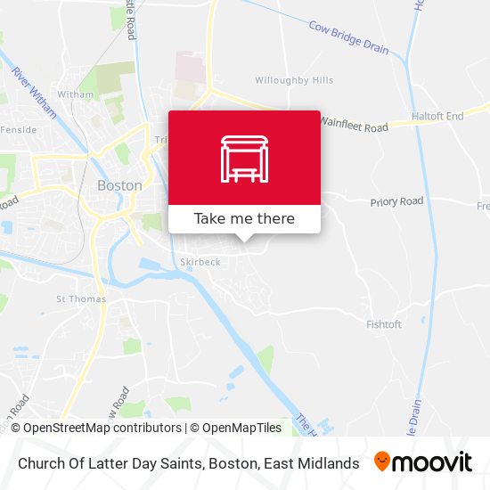 Church Of Latter Day Saints, Boston map