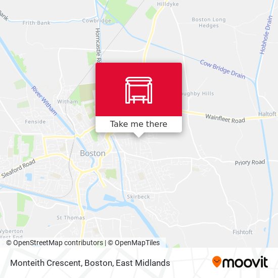 Monteith Crescent, Boston map