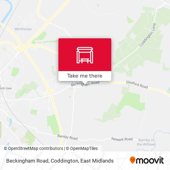Beckingham Road, Coddington map