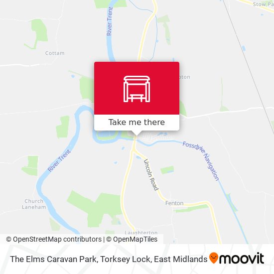 The Elms Caravan Park, Torksey Lock map