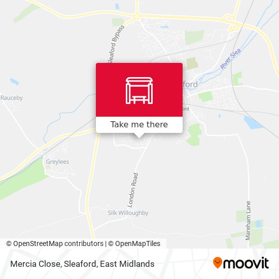 Mercia Close, Sleaford map