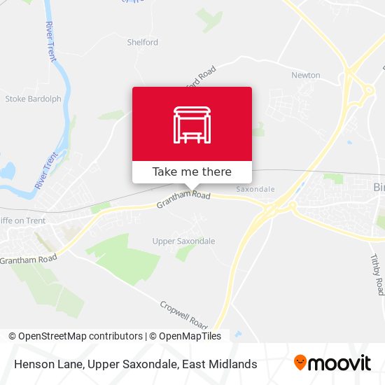 Henson Lane, Upper Saxondale map