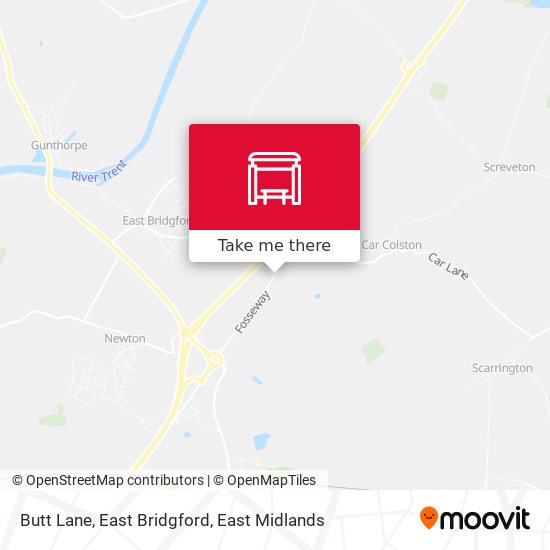Butt Lane, East Bridgford map