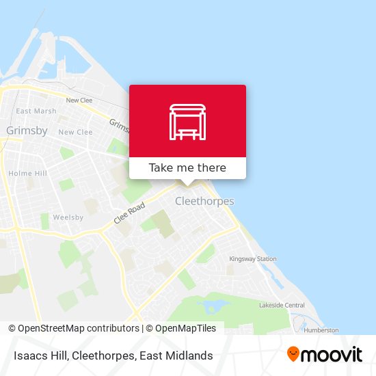 Isaacs Hill, Cleethorpes map