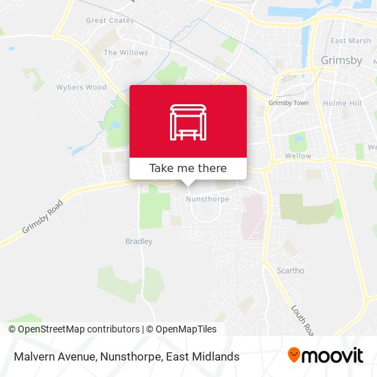 Malvern Avenue, Nunsthorpe map