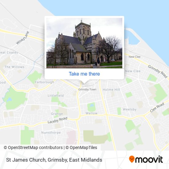 St James Church, Grimsby map