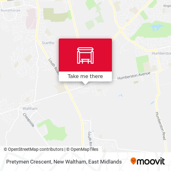 Pretymen Crescent, New Waltham map