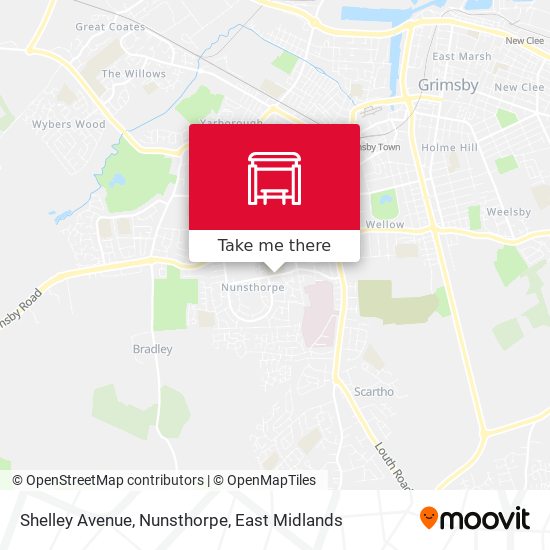 Shelley Avenue, Nunsthorpe map