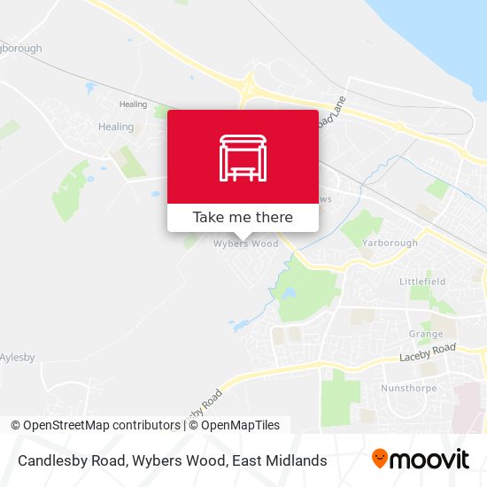 Candlesby Road, Wybers Wood map