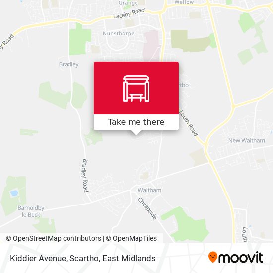 Kiddier Avenue, Scartho map