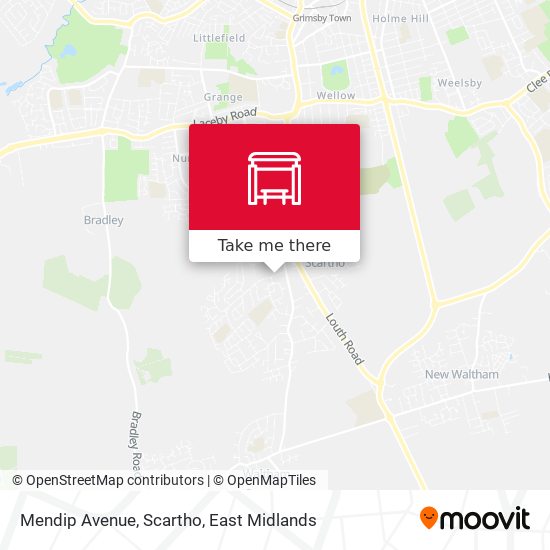 Mendip Avenue, Scartho map