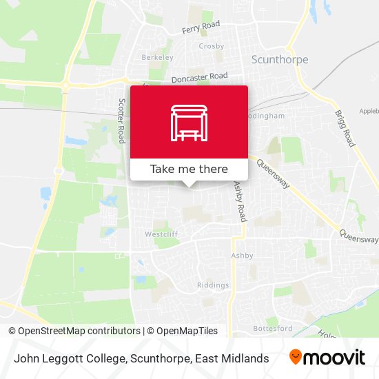 John Leggott College, Scunthorpe map