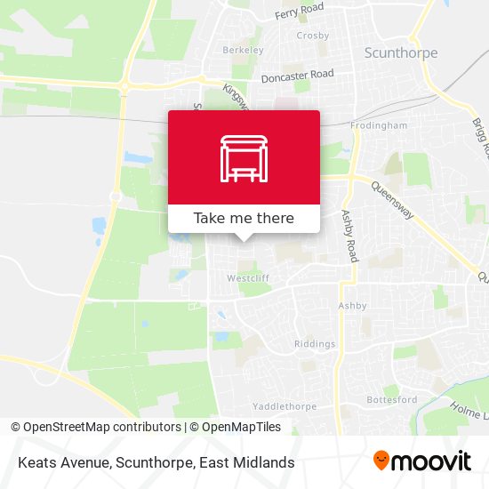 Keats Avenue, Scunthorpe map