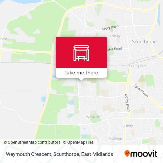 Weymouth Crescent, Scunthorpe map