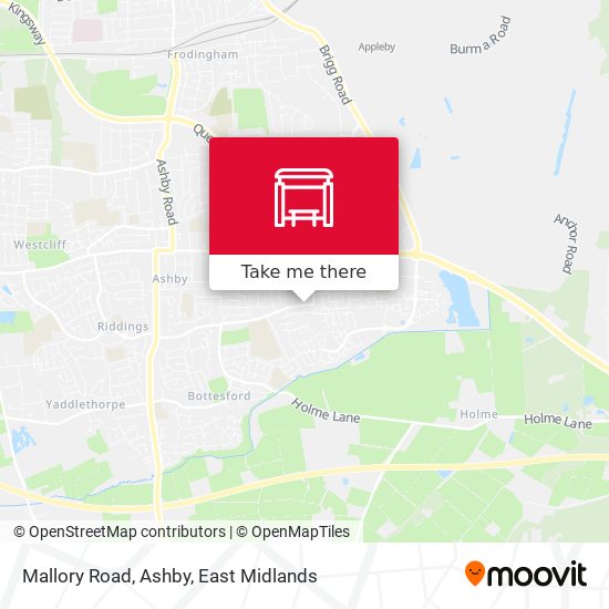 Mallory Road, Ashby map