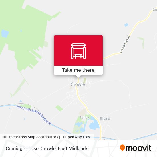 Cranidge Close, Crowle map