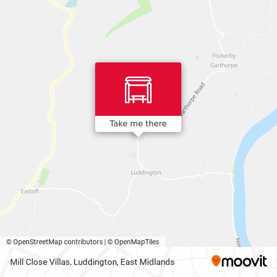 Mill Close Villas, Luddington map