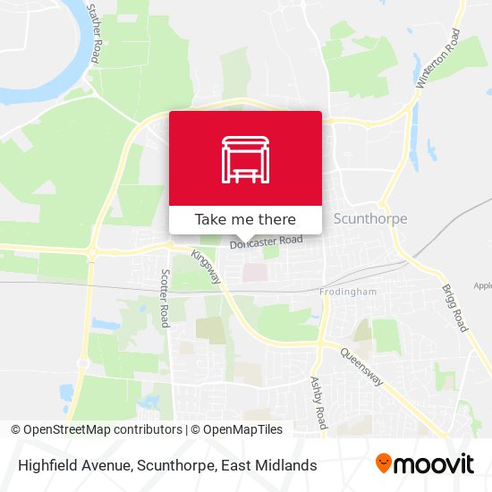 Highfield Avenue, Scunthorpe map