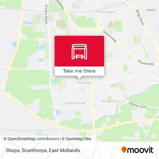 Shops, Scunthorpe map