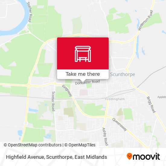 Highfield Avenue, Scunthorpe map