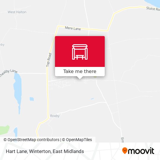 Hart Lane, Winterton map