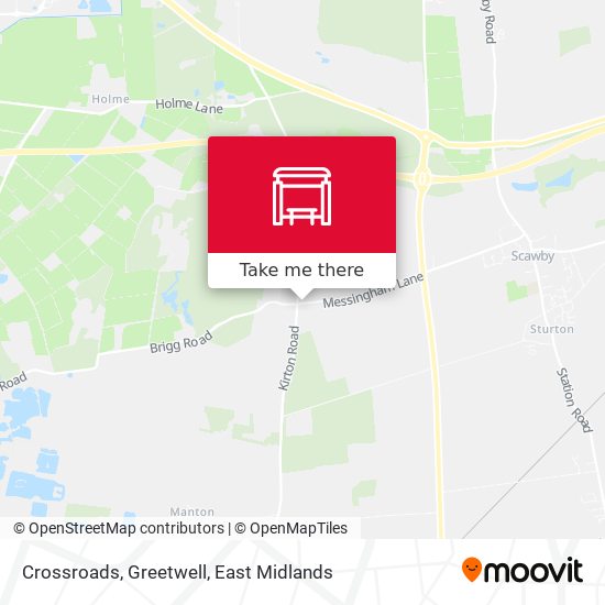 Crossroads, Greetwell map