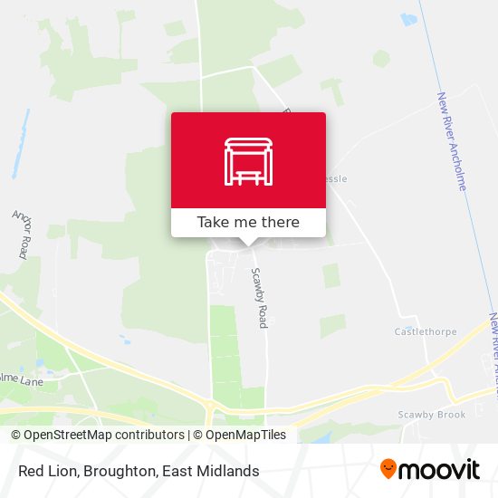 Red Lion, Broughton map