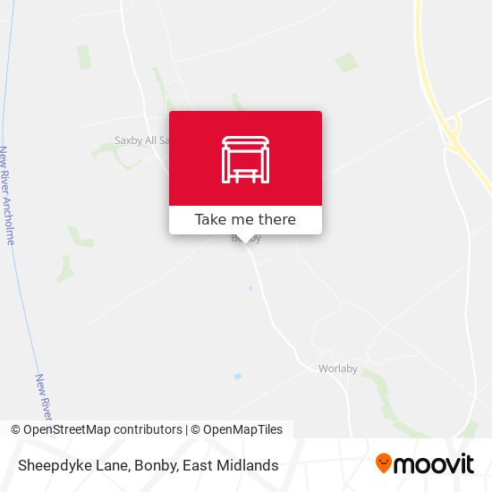 Sheepdyke Lane, Bonby map