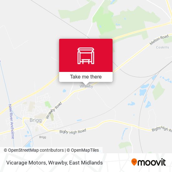 Vicarage Motors, Wrawby map