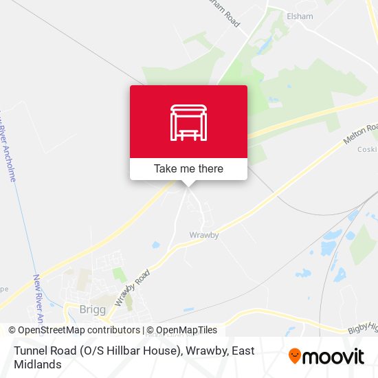 Tunnel Road (O / S Hillbar House), Wrawby map