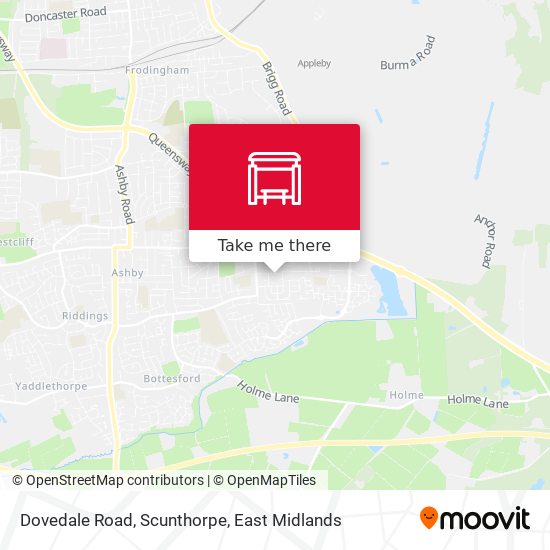 Dovedale Road, Scunthorpe map