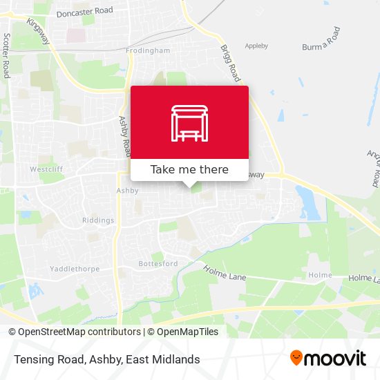 Tensing Road, Ashby map