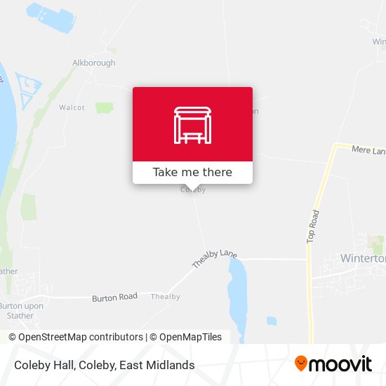 Coleby Hall, Coleby map