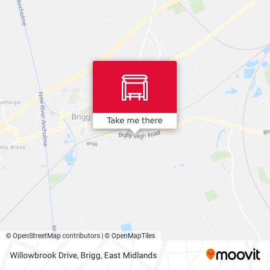 Willowbrook Drive, Brigg map