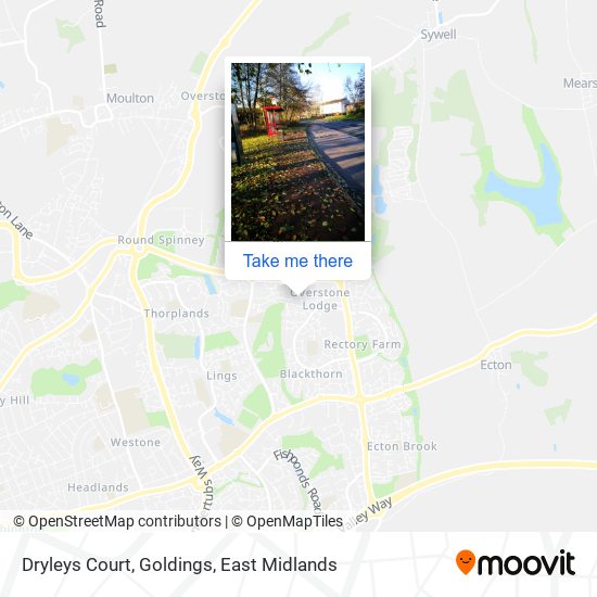 Dryleys Court, Goldings map