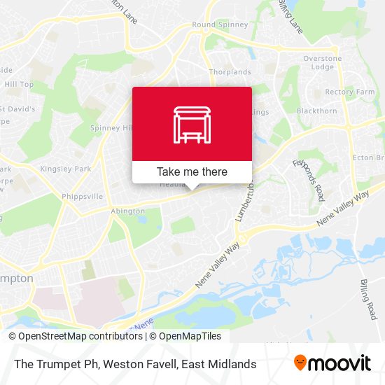 The Trumpet Ph, Weston Favell map