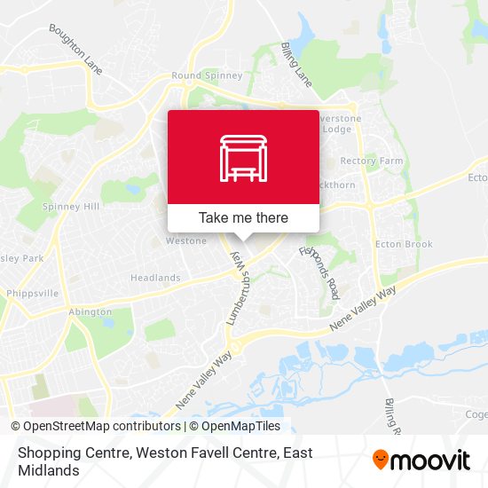 Shopping Centre, Weston Favell Centre map